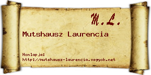 Mutshausz Laurencia névjegykártya